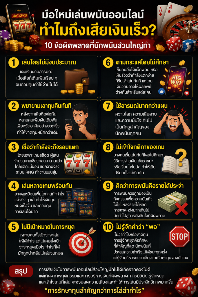 มือใหม่เล่นการพนัน